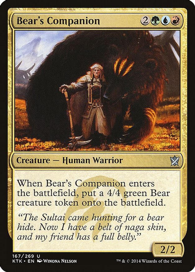 Bear's Companion | 167 | Khans of Tarkir