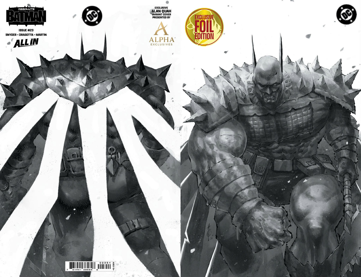 [FOIL] ABSOLUTE BATMAN #23 ALAN QUAH WRAPAROUND EXCLUSIVE BLACK & WHITE VIRGIN VAR (08/12/2026)