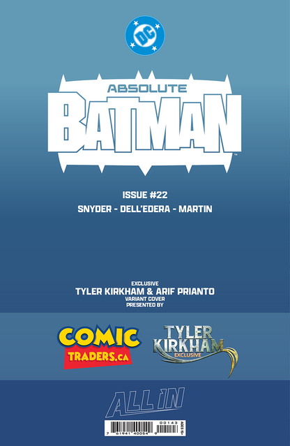 ABSOLUTE BATMAN #22 TYLER KIRKHAM EXCLUSIVE JOKER BATTLE DAMAGED VIRGIN VAR (07/08/2026)
