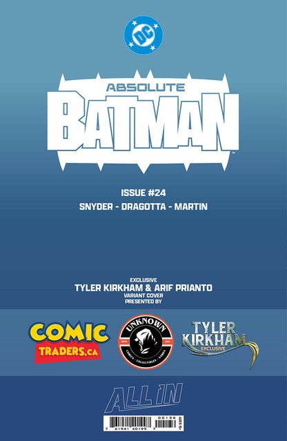 ABSOLUTE BATMAN #24 TYLER KIRKHAM BATTLE DAMAGED PENGUIN EXCLUSIVE VIRGIN VAR (09/23/2026)