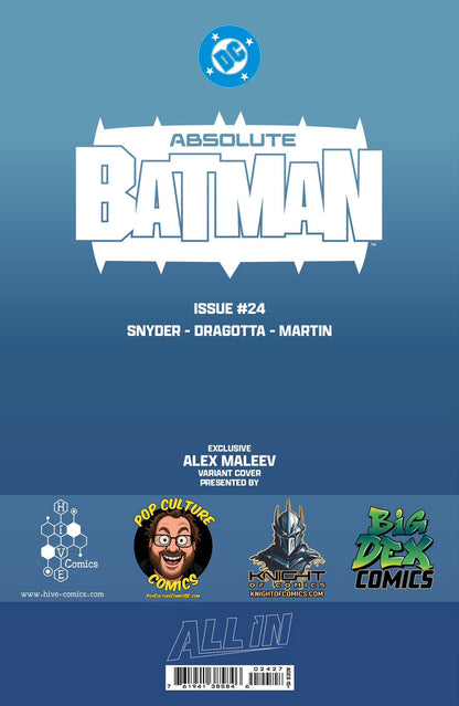 Absolute Batman #24 ALEX MALEEV Big Dex Comics Exclusive Variants
