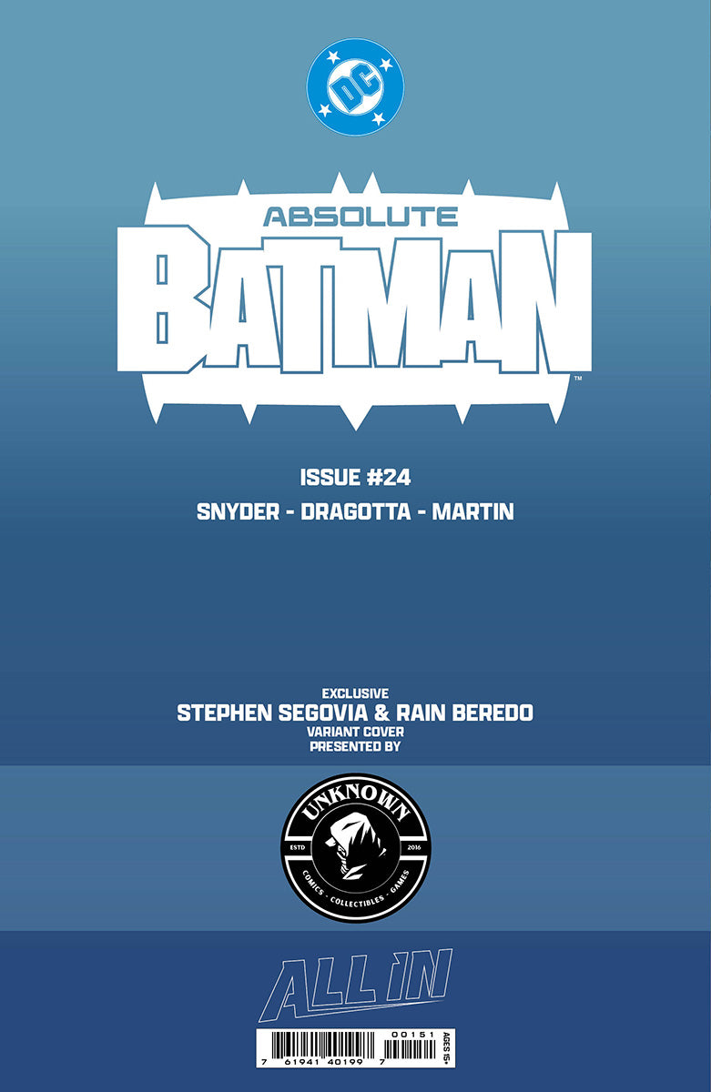 ABSOLUTE BATMAN #24 STEPHEN SEGOVIA EXCLUSIVE VIRGIN VAR (09/23/2026)