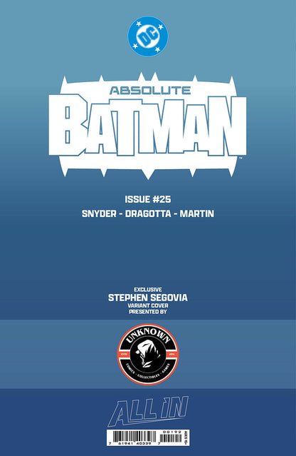 ABSOLUTE BATMAN #25 CONNECTING COVER B STEPHEN SEGOVIA EXCLUSIVE VIRGIN VAR (10/28/2026)