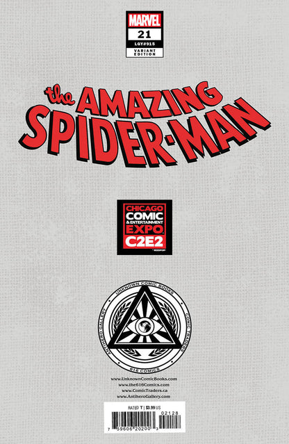 AMAZING SPIDER-MAN #21 UNKNOWN COMICS DAVID NAKAYAMA EXCLUSIVE COLOR BLEED MEGACON EXCLUSIVE VIRGIN VAR (05/03/2023)