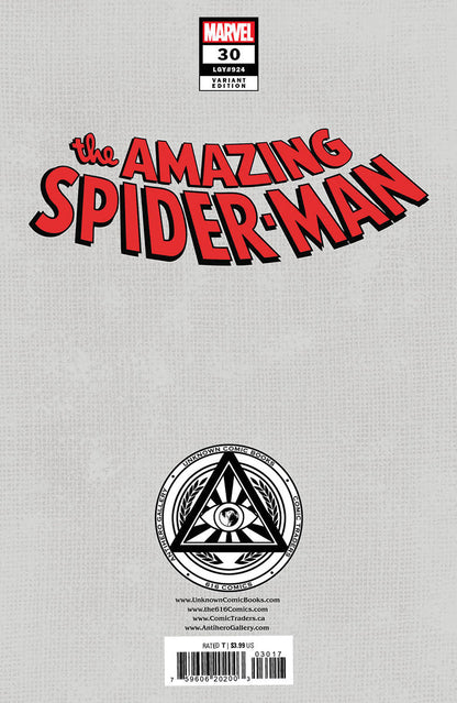 AMAZING SPIDER-MAN #30 UNKNOWN COMICS KAARE ANDREWS EXCLUSIVE VAR (07/26/2023)