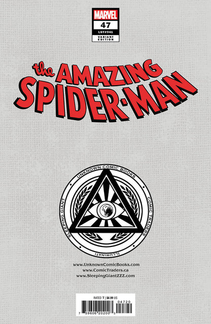 AMAZING SPIDER-MAN #47 UNKNOWN COMICS LEIRIX EXCLUSIVE VAR (04/10/2024)