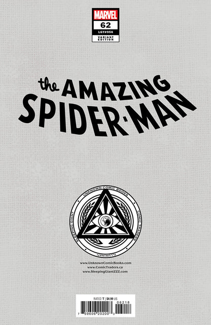 [2 PACK] AMAZING SPIDER-MAN #62 UNKNOWN COMICS LEIRIX EXCLUSIVE VAR (11/27/2024)