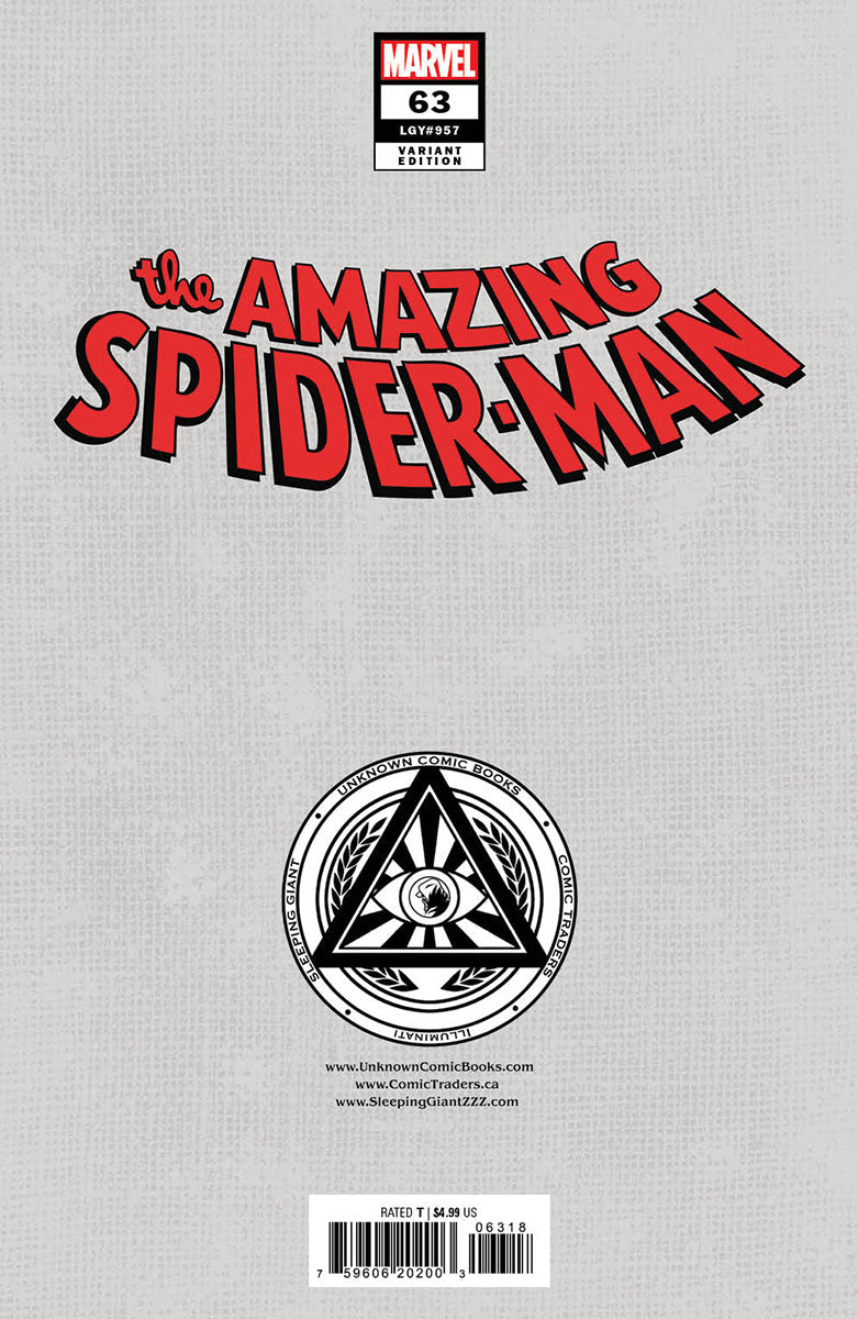 [2 Pack] Amazing Spider-Man #63 Unknown Comics Kaare Andrews Connecting Exclusive Var (12/11/2024)