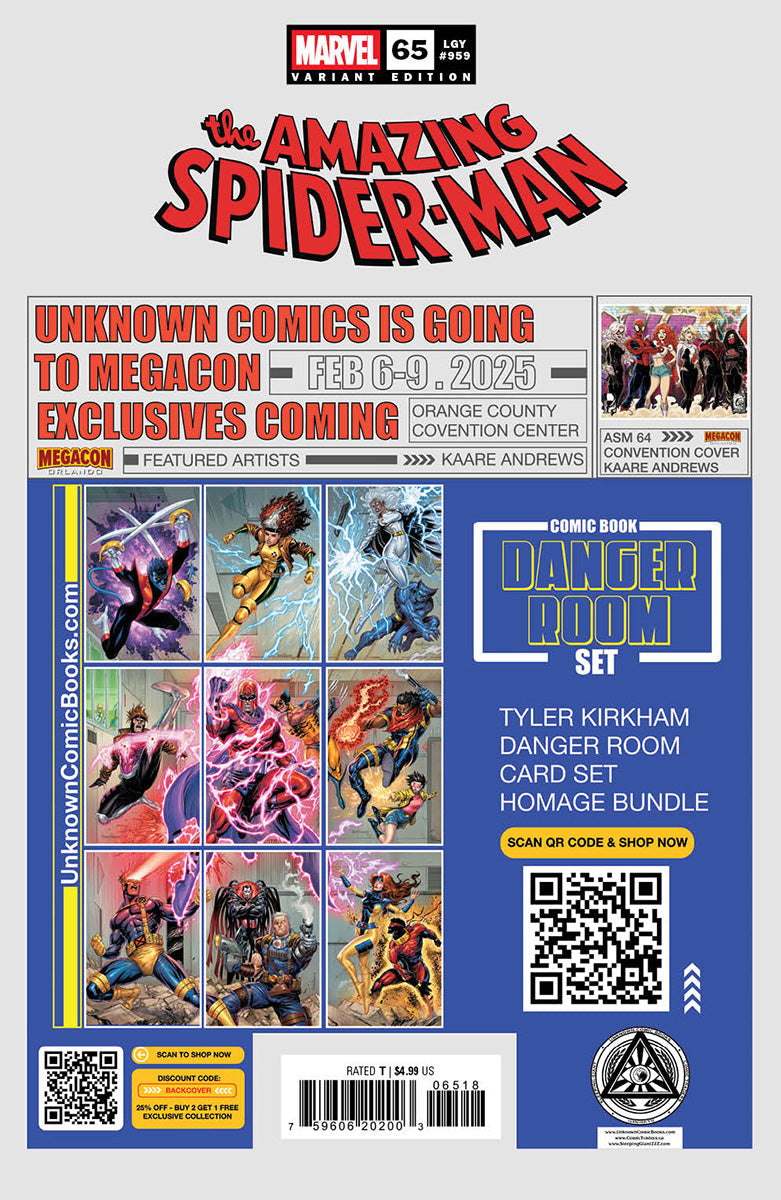 [2 PACK] Amazing Spider-Man #65 Unknown Comics Mateus Manhanini Exclusive Var (01/08/2025)