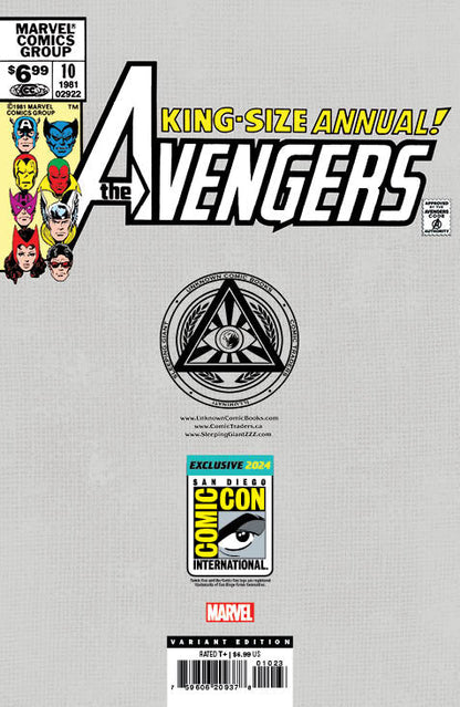 [Signed by Nathan Szerdy] [FOIL] AVENGERS ANNUAL #10 UNKNOWN COMICS NATHAN SZERDY EXCLUSIVE VAR FACSIMILE VIRGIN SDCC 2024 EDITION [IN STOCK]