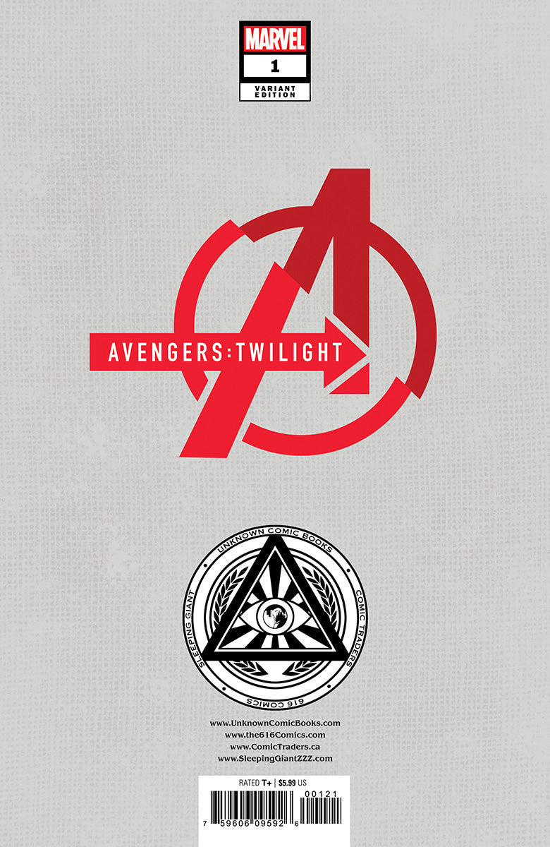 AVENGERS: TWILIGHT #1 UNKNOWN COMICS DAVIDE PARATORE EXCLUSIVE VIRGIN VAR (01/17/2024)