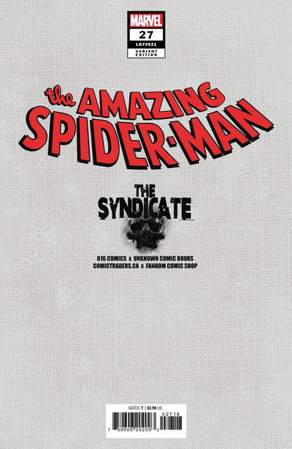 AMAZING SPIDER-MAN #27 TIAGO DA SILVA (616) EXCLUSIVE VAR (06/28/2023)