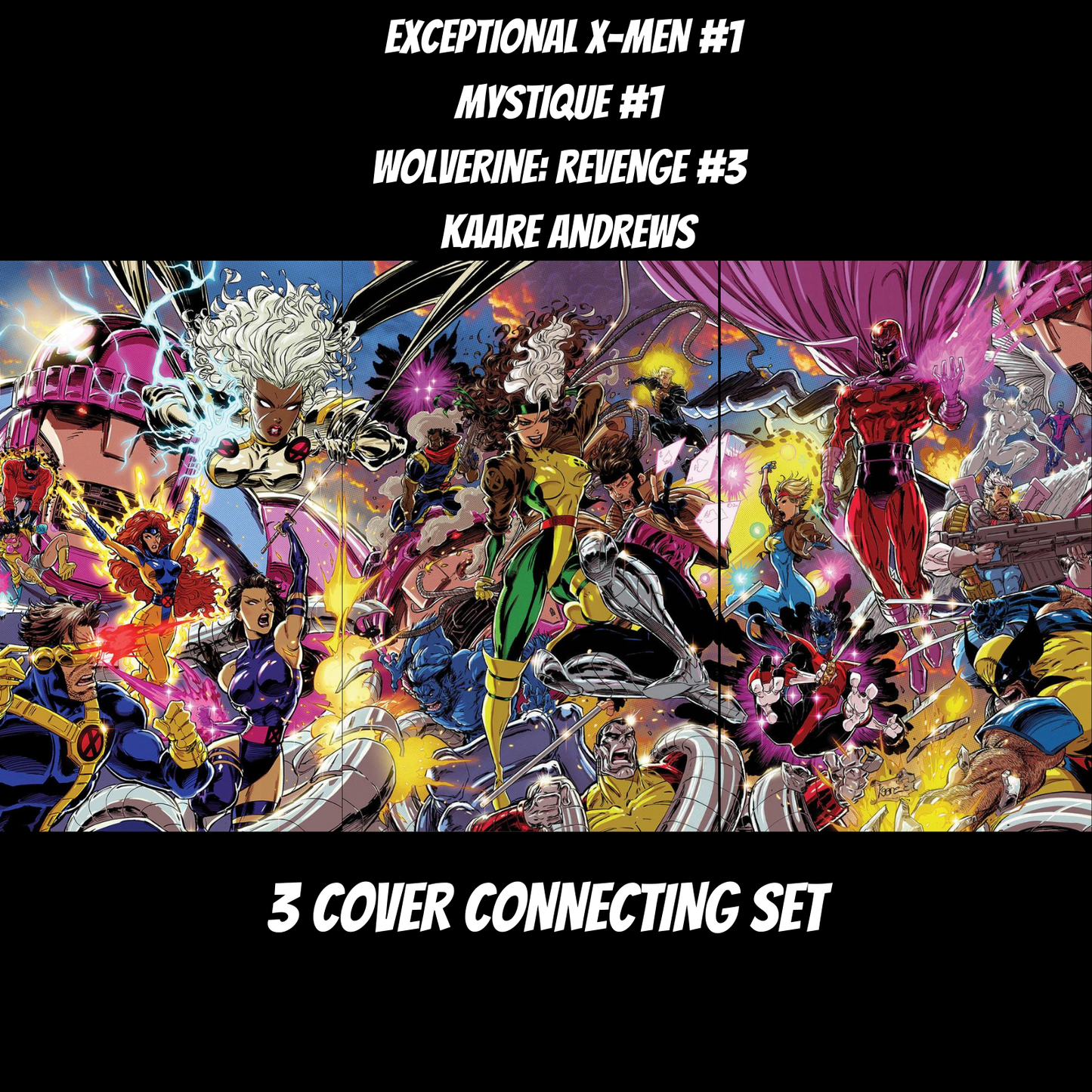 EXCEPTIONAL X-MEN #1 MYSTIQUE #1 WOLVERINE REVENGE #3 VIRGIN SET