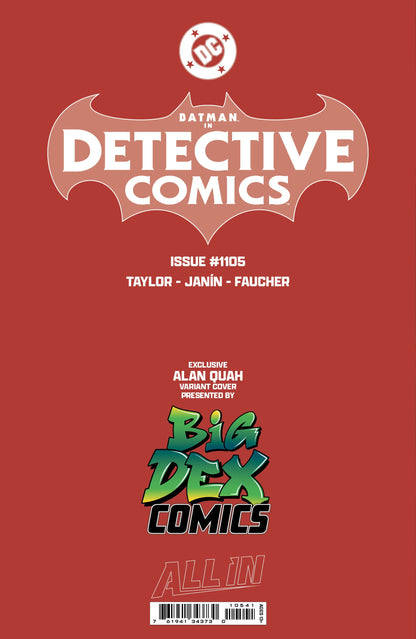 Batman Detective Comics #1105 ALAN QUAH Exclusive Trade Dress