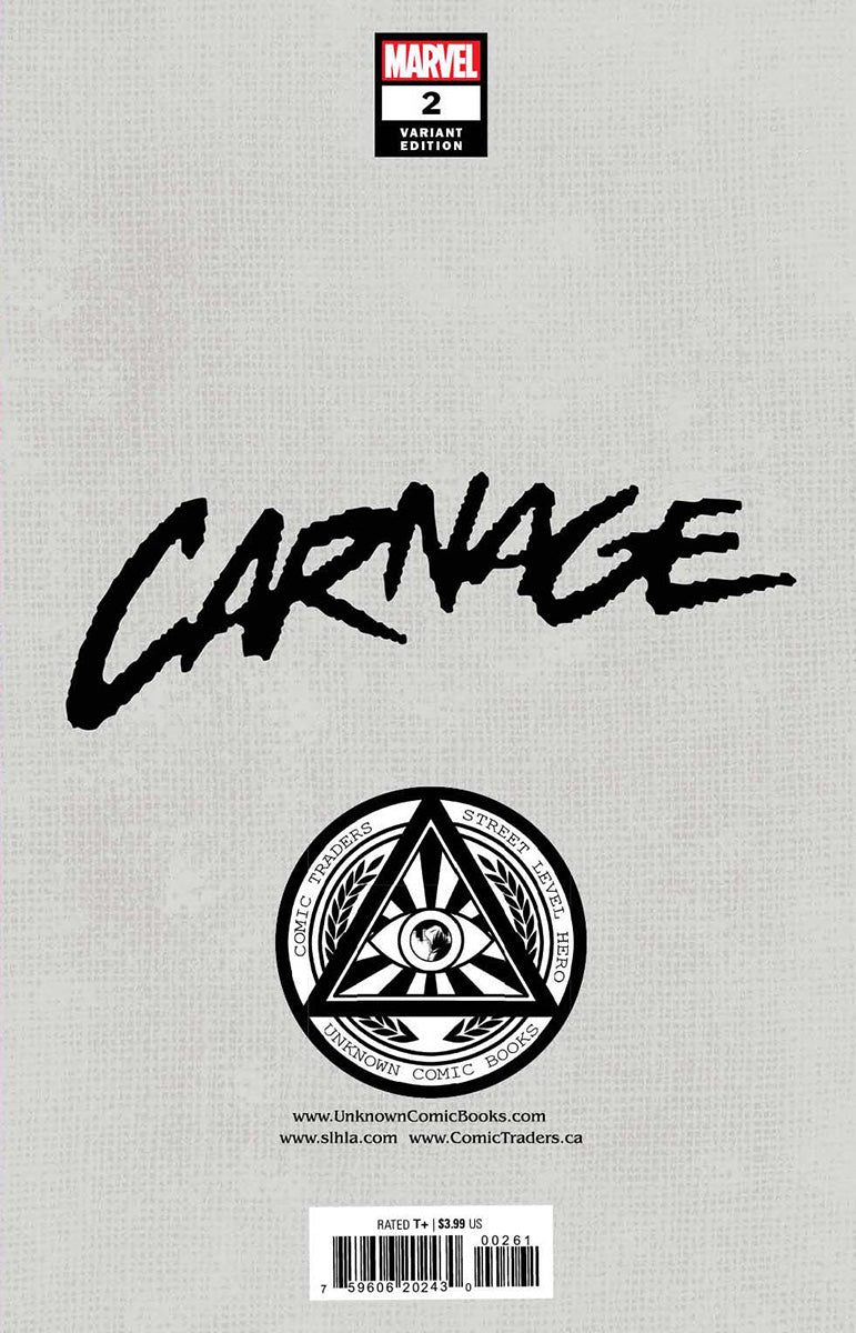 CARNAGE 2 UNKNOWN COMICS MARCO TURINI EXCLUSIVE VIRGIN VAR (04/20/2022)