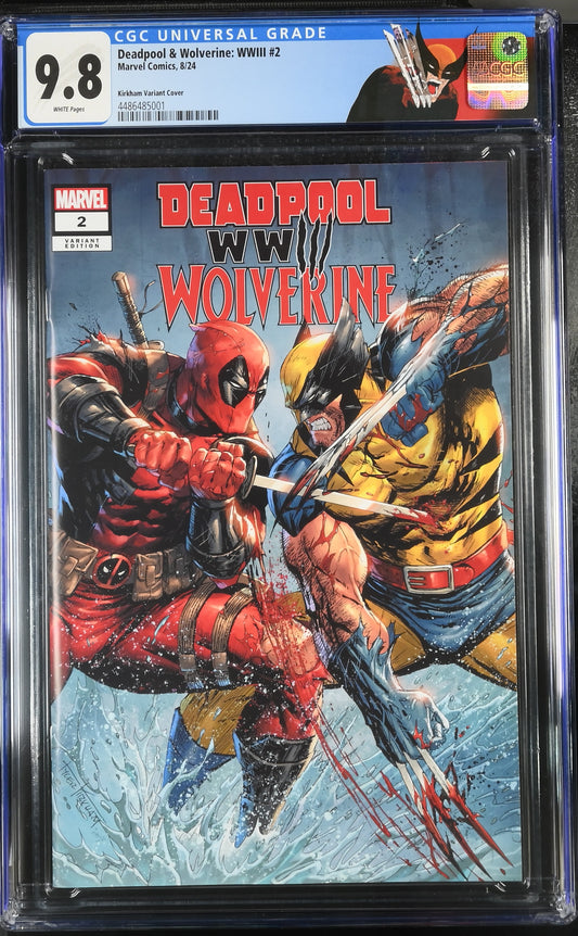 DEADPOOL & WOLVERINE: WWIII #2 KIRKHAM EXCLUSIVE CGC 9.8 WOLVERINE LABEL