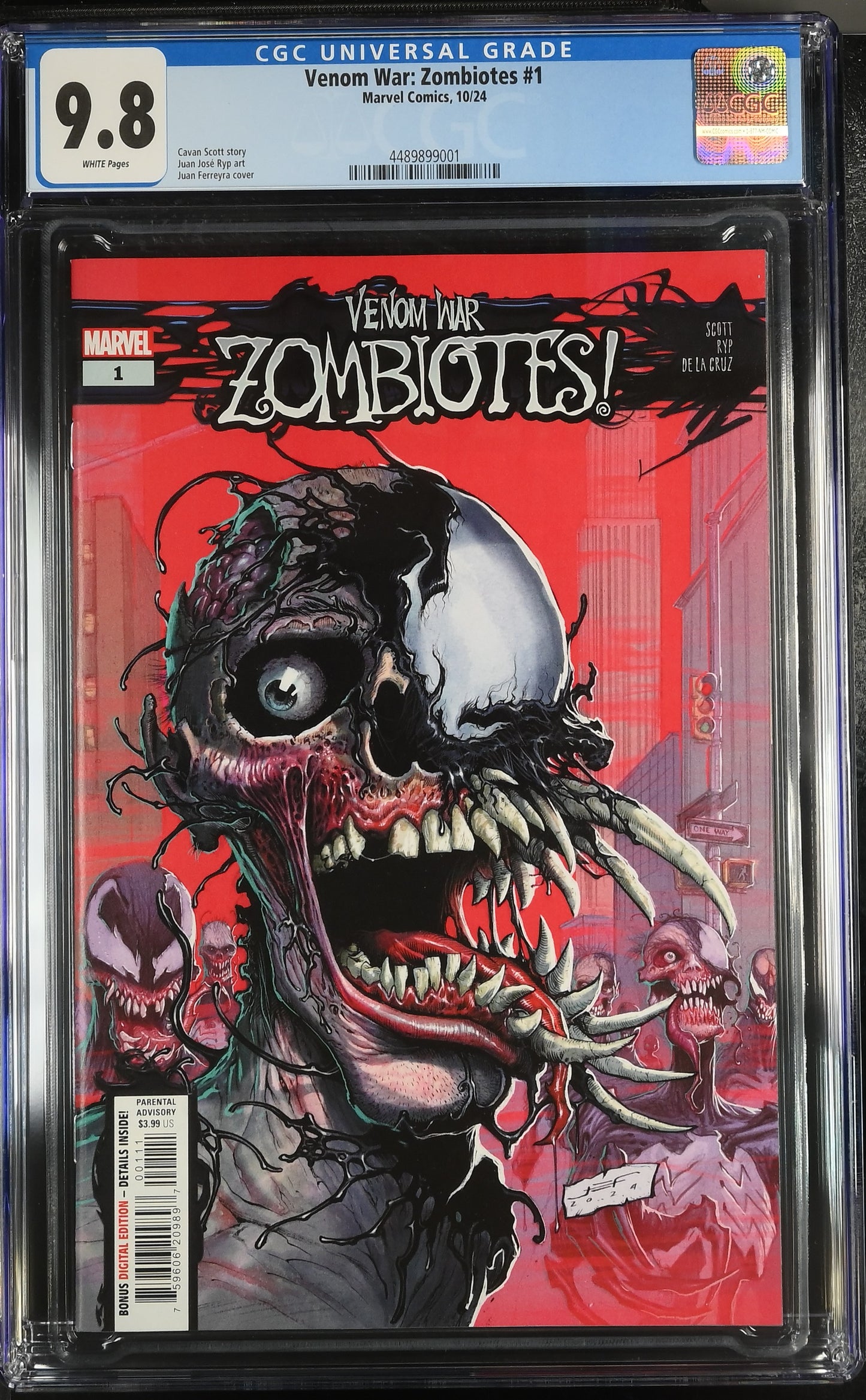 VENOM WAR: ZOMBIOTES #1 [VW] CGC 9.8