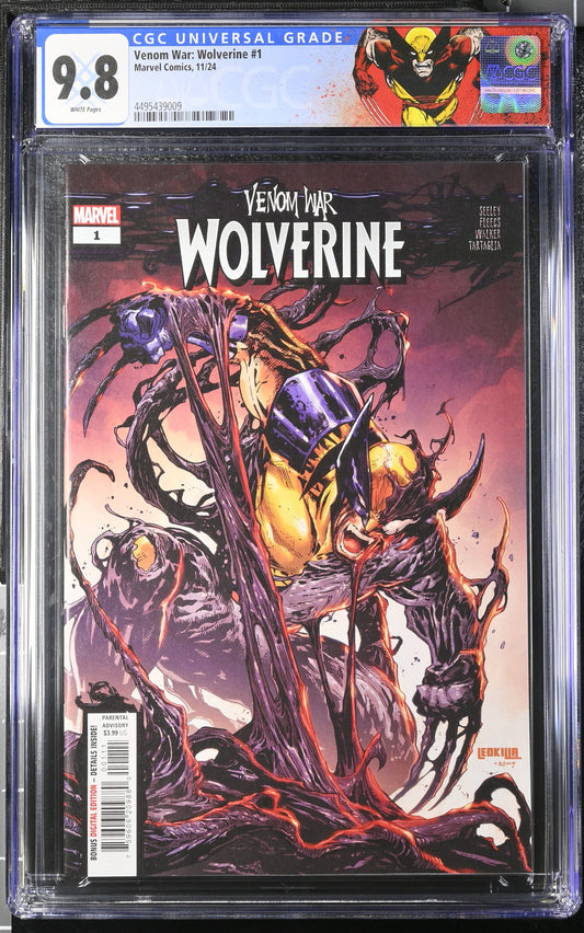 VENOM WAR: WOLVERINE #1 [VW] CGC 9.8  - UNI WOLVERINE LABEL