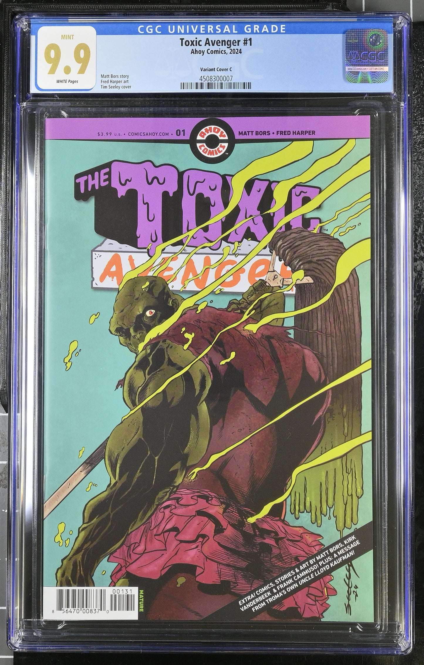 TOXIC AVENGER #1 CVR C 1:5 TIM SEELEY - CGC 9.9!