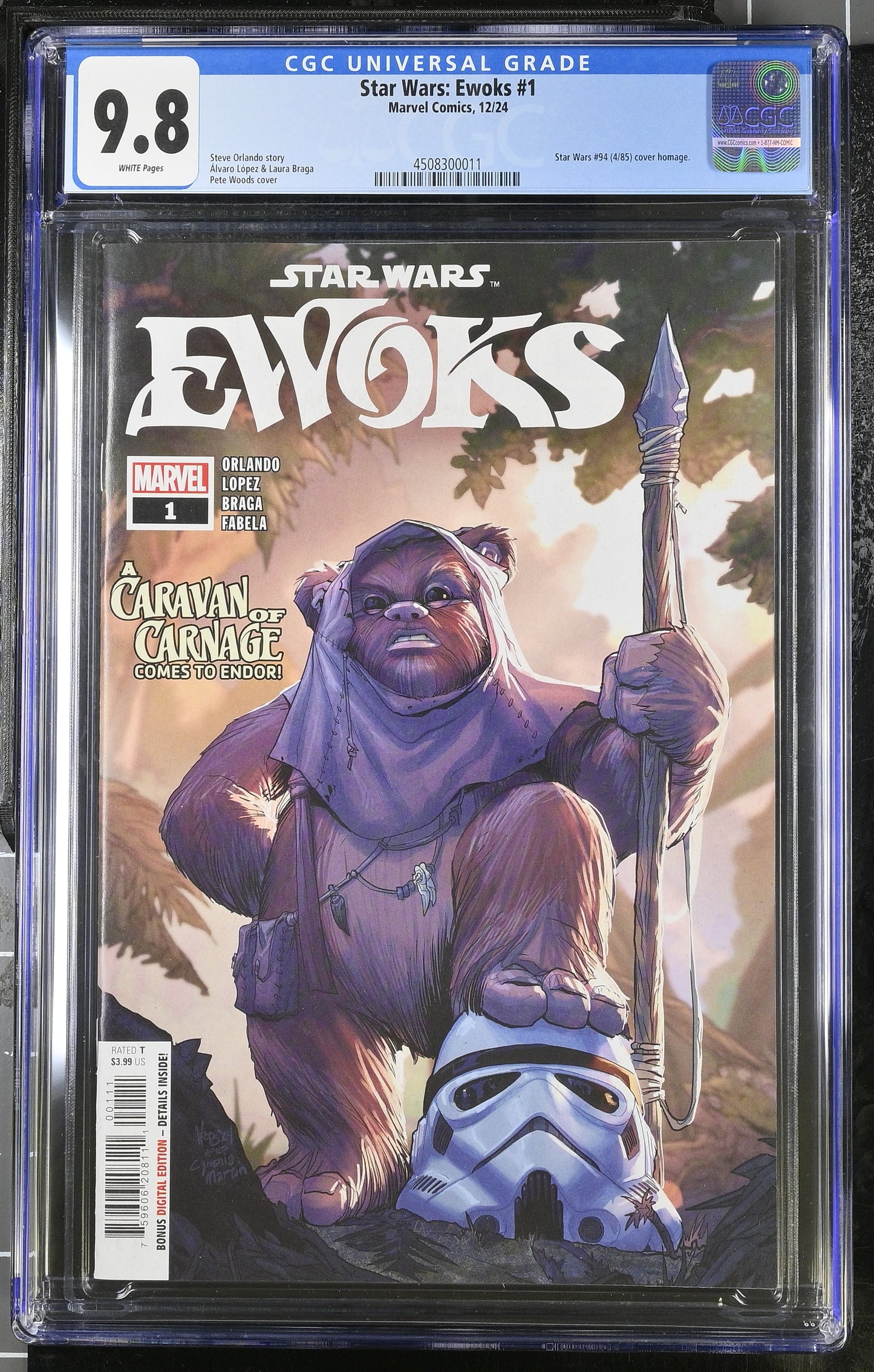 STAR WARS: EWOKS #1 (Star Wars #94 cover homage) - CGC 9.8