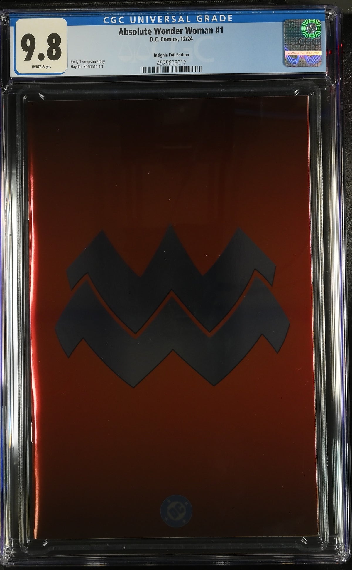 ABSOLUTE WONDER WOMAN #1 CVR E LOGO DESIGN FOIL - CGC 9.8