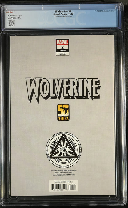 Wolverine #2 Marvel Comics Kirkham Virgin - CGC 9.8