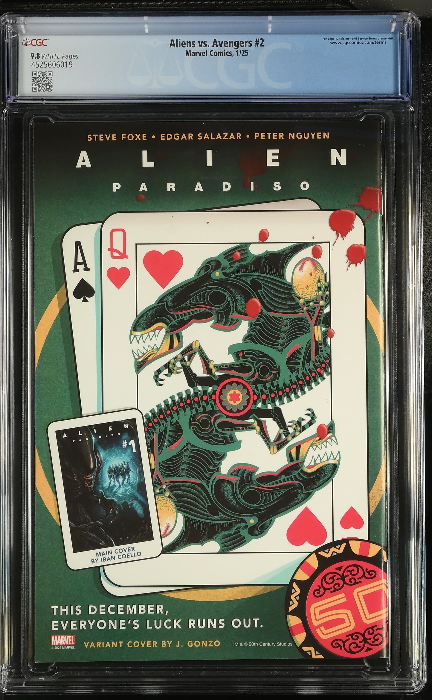 Aliens vs. Avengers #2  - CGC 9.8