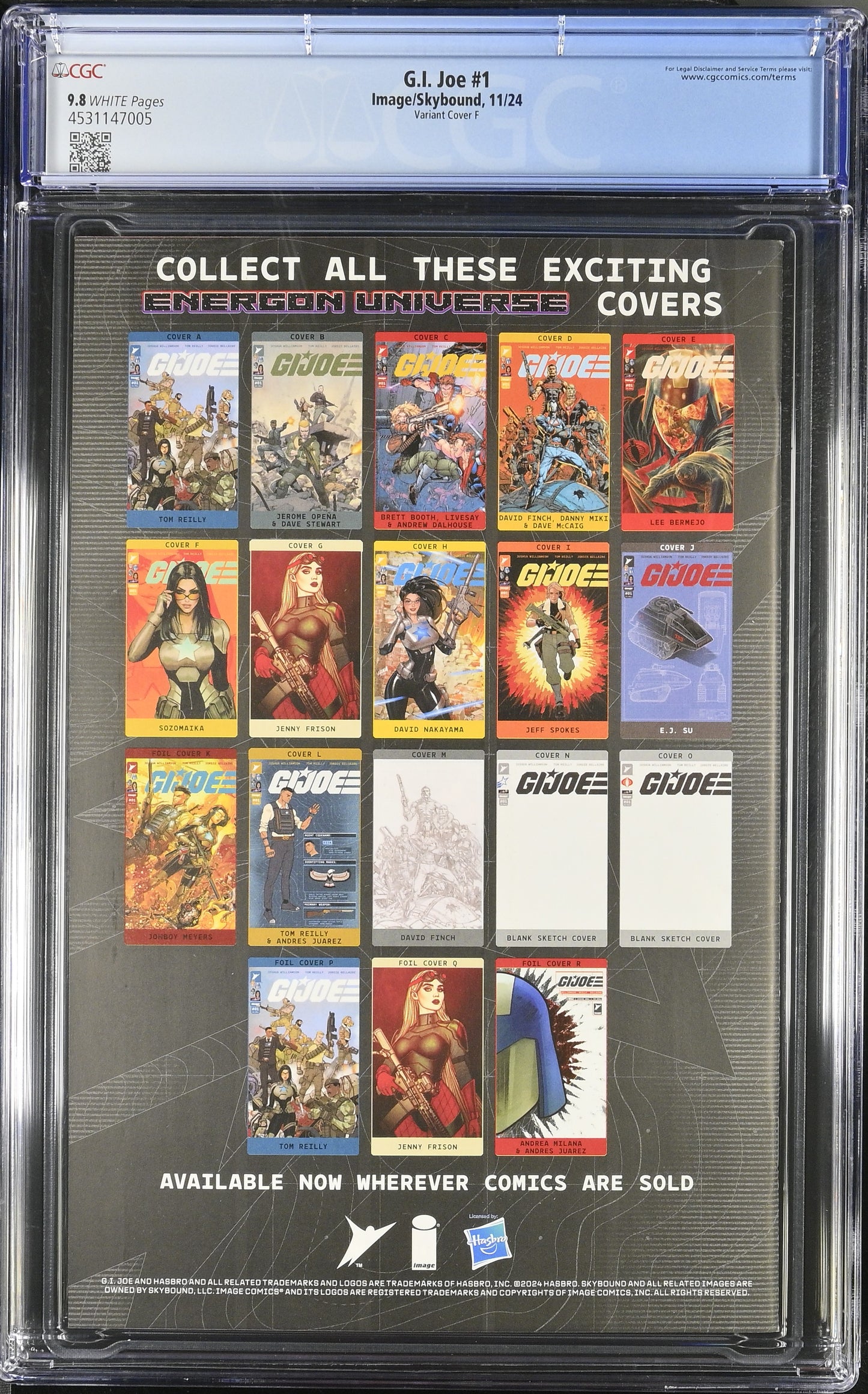 GI JOE #1 CVR F SOZOMAKIA VAR - CGC 9.8