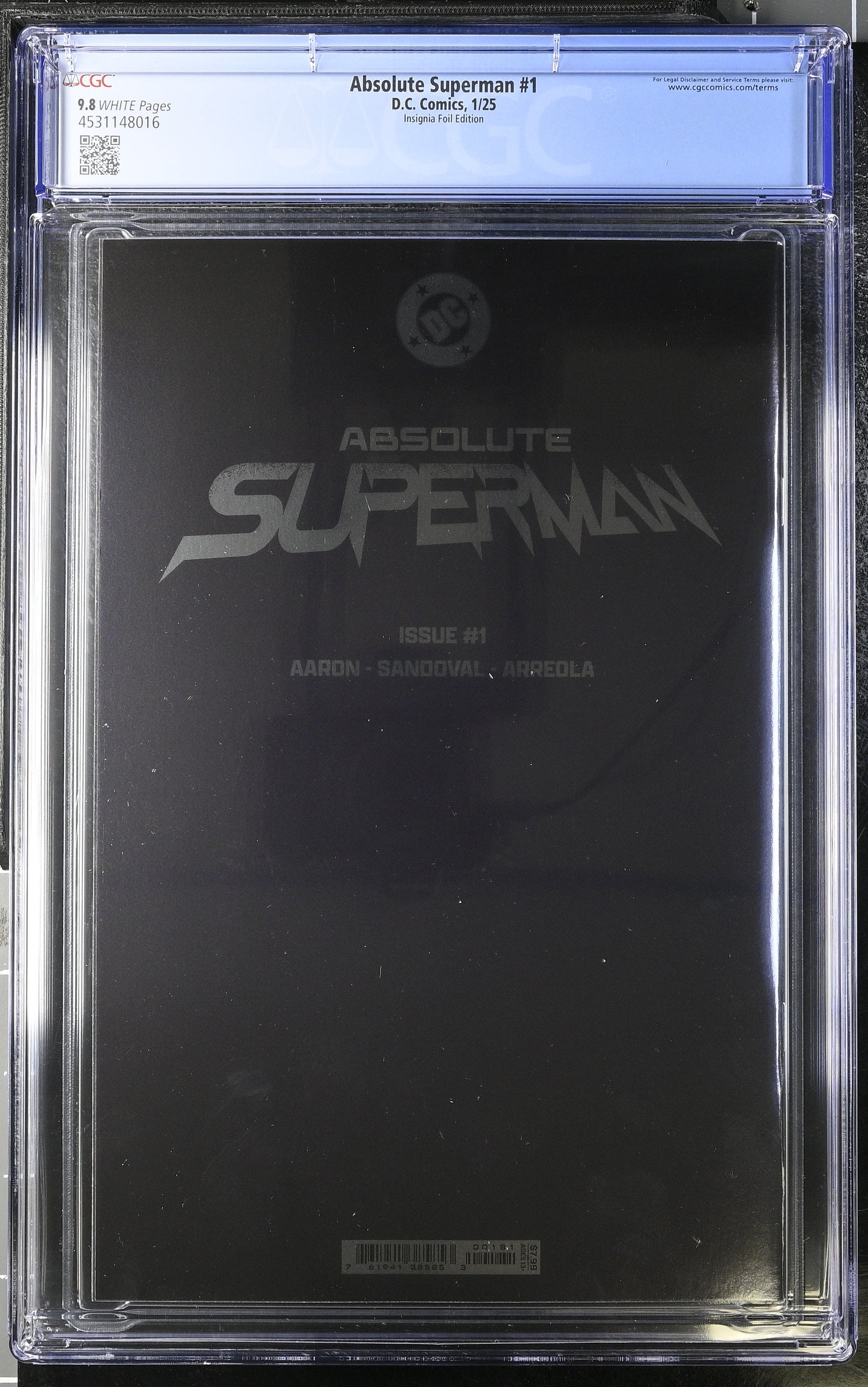 ABSOLUTE SUPERMAN #1 CVR E LOGO DESIGN FOIL - CGC 9.8