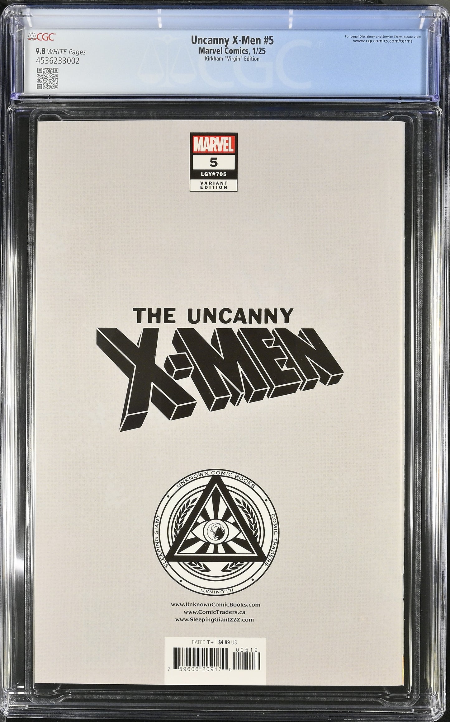 Uncanny X-Men #5 Marvel Comics Kirkham Virgin - CGC 9.8
