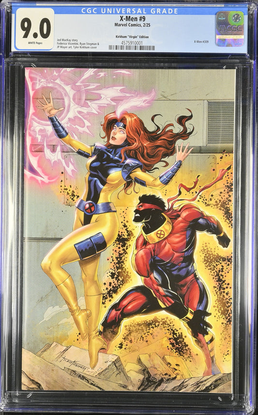 X-Men 9 2/25 Marvel Comics Kirkham "Virgin" Edition CGC 9.0