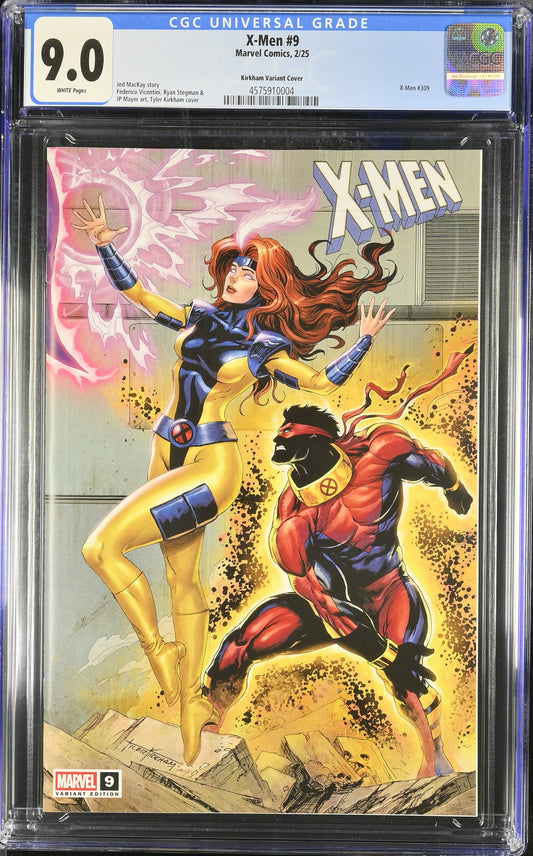 X-Men 9 2/25 Marvel Comics Kirkham Variant Cover CGC 9.0