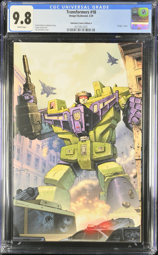 Transformers #18 Jay Anacleto Exclusive Virgin (CGC 9.8)
