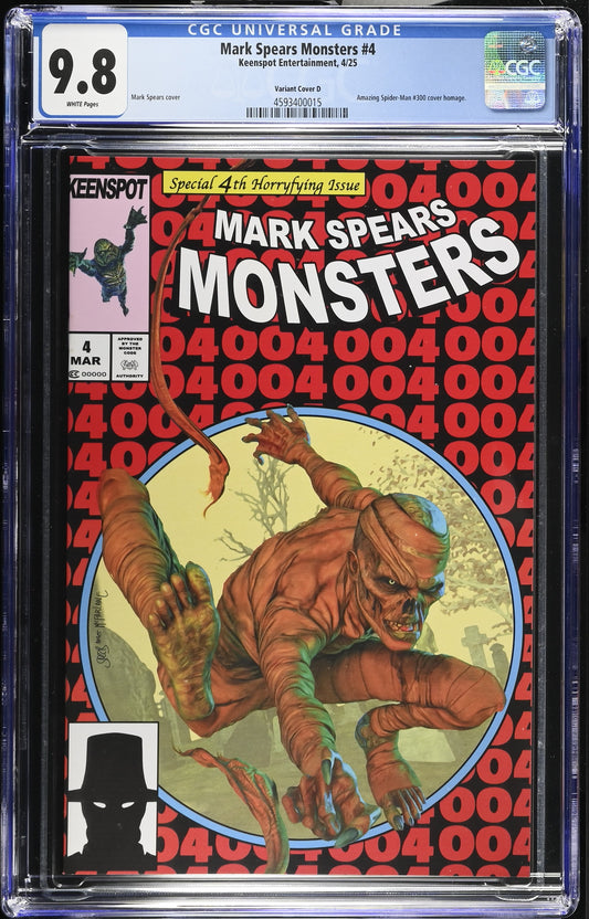 Mark Spears Monsters #4 Keenspot Entertainment Cover D CGC 9.8