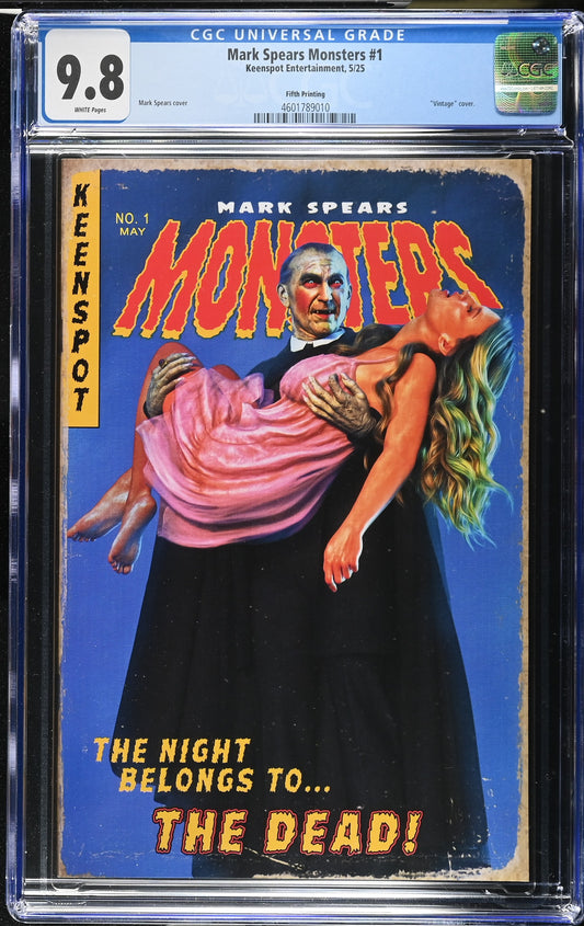 MARK SPEARS MONSTERS #1 5th Print Cvr A Horror of Dracula CGC 9.8