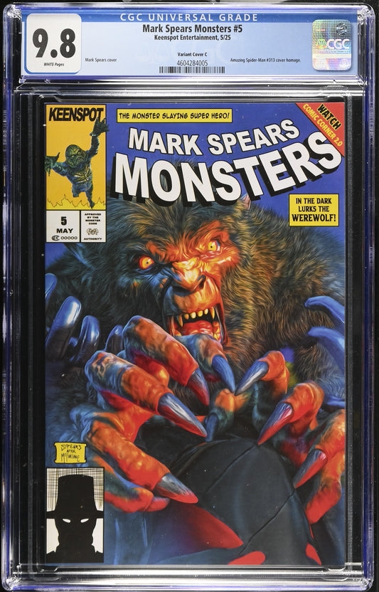 MARK SPEARS MONSTERS #5 CVR C ASM #313 HOMAGE  CGC 9.8