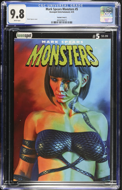 MARK SPEARS MONSTERS #5 CVR E GIRL WITH SNAKE TATTOO CGC 9.8
