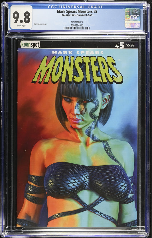 MARK SPEARS MONSTERS #5 CVR E GIRL WITH SNAKE TATTOO CGC 9.8