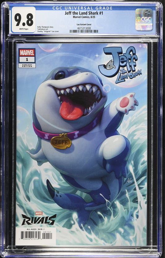 JEFF THE LAND SHARK #1 ARTGERM MARVEL RIVALS CGC 9.8