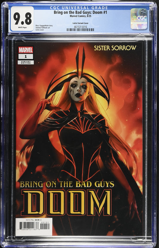 BRING ON THE BAD GUYS: DOOM #1 LEIRIX VARIANT CGC 9.8
