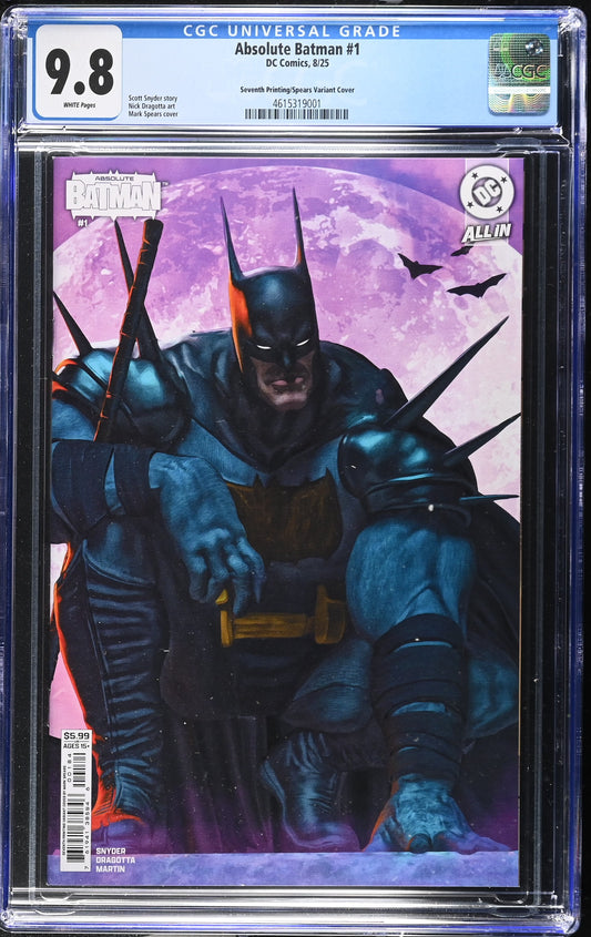 Absolute Batman #1 7th Print Cover B Mark Spears Connecting CGC 9.8