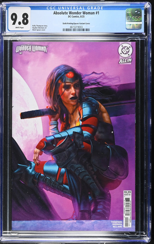 ABSOLUTE WONDER WOMAN #1 6th Printing Cvr B Spears CGC 9.8