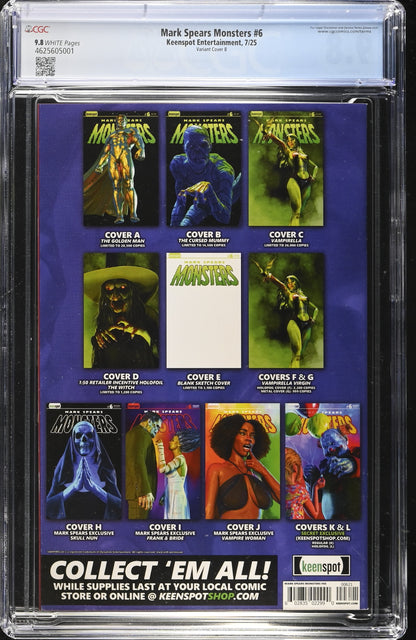 MARK SPEARS MONSTERS #6 CVR B CGC 9.8