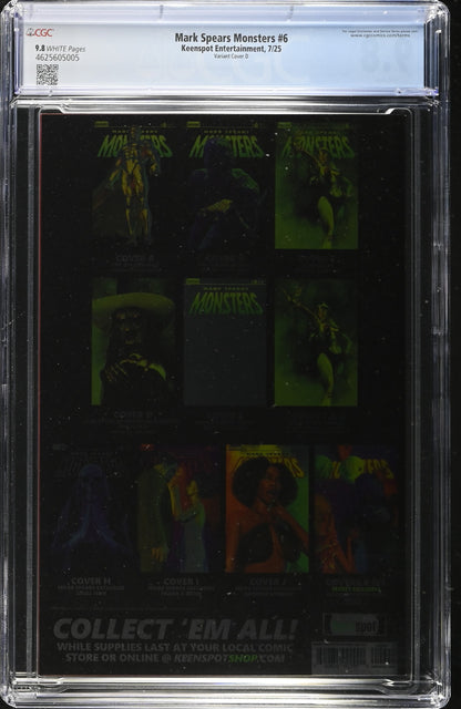MARK SPEARS MONSTERS #6 CVR D 1:50 HOLOFOIL THE WITCH CGC 9.8