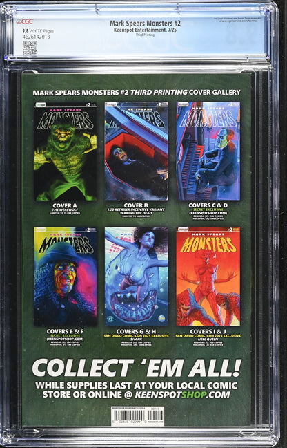 MARK SPEARS MONSTERS #2 Third Printing - CGC 9.8
