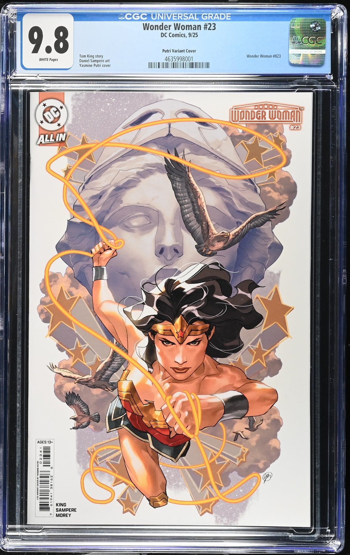 Wonder Woman #23  CVR E 1:25 YASMINE PUTRI - CGC 9.8