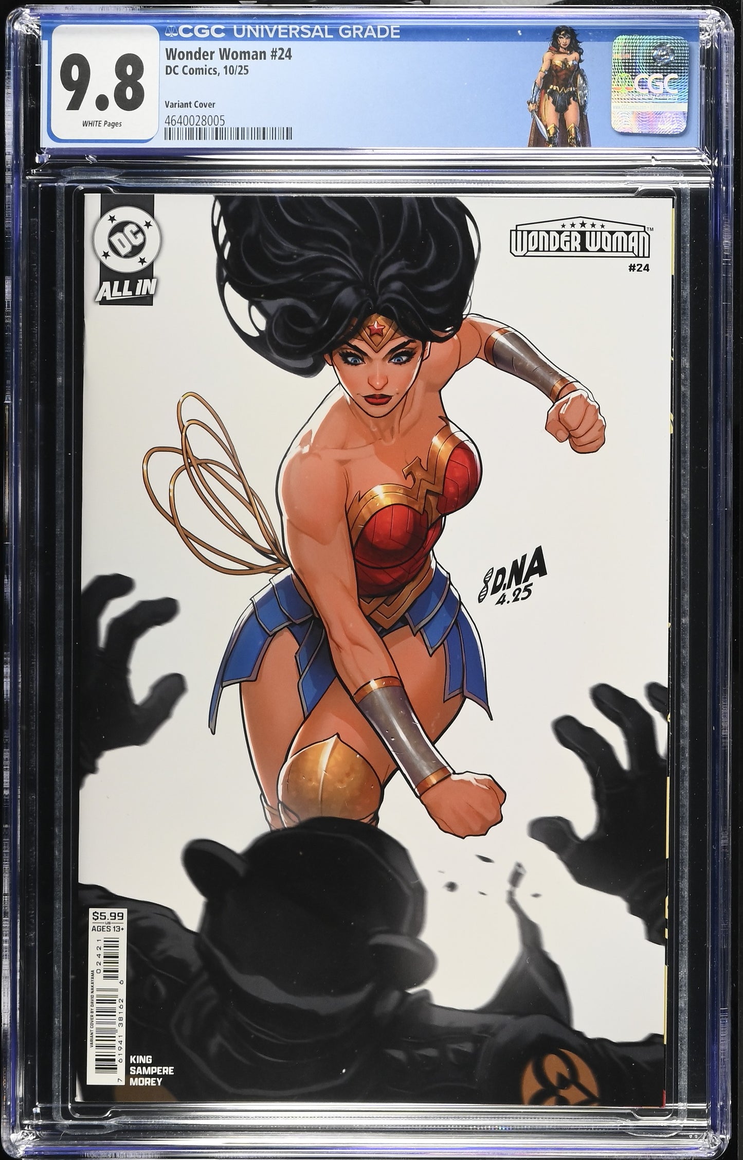 Wonder Woman #24  CVR B DAVID NAKAYAMA - CGC 9.8 - CUSTOM LABEL