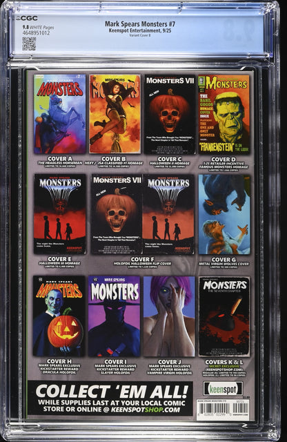 MARK SPEARS MONSTERS #7 CVR B CGC 9.8