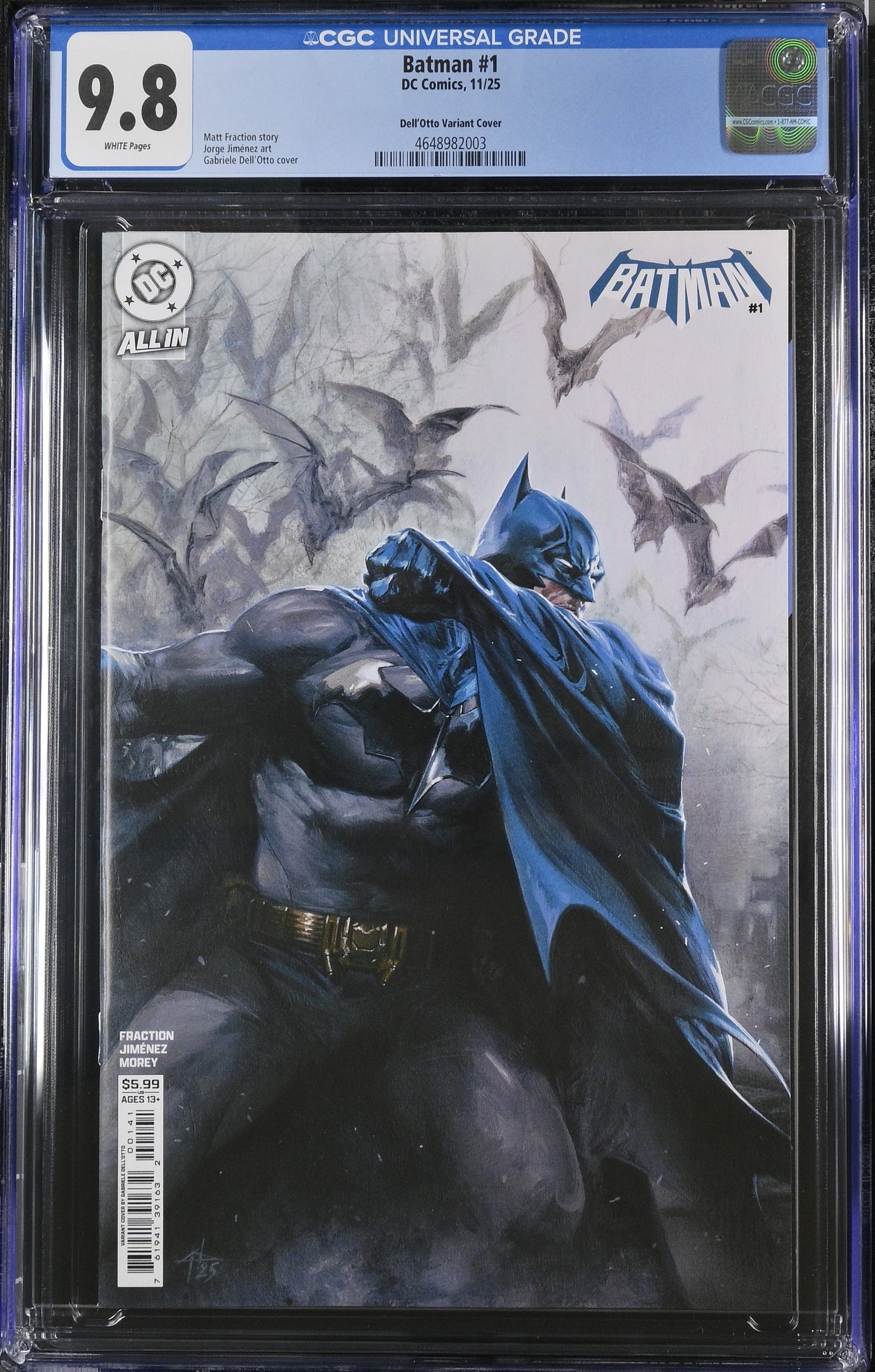 DETECTIVE COMICS #1101 + BATMAN #1  DELL OTTO CONNECTING SET CGC 9.8