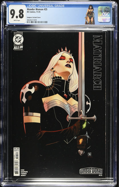 Wonder Woman #25 CGC 9.8 Sampere Variant Cover - Custom Label